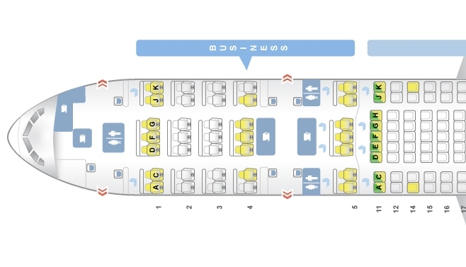 马来西亚航空波音777-200客机座舱布局图-马航飞往北京的航班失去联系