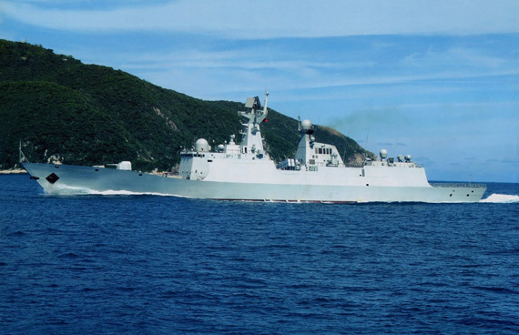 图文:中国海军054A新型护卫舰正在海试