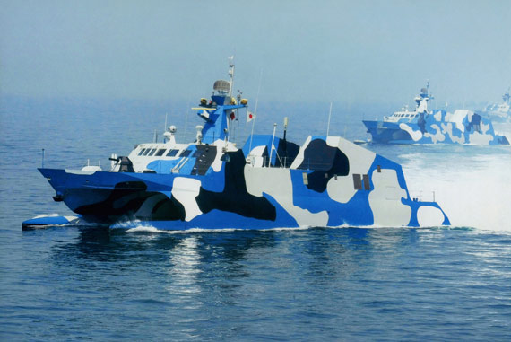 图文:中国国产新型022级隐身导弹艇