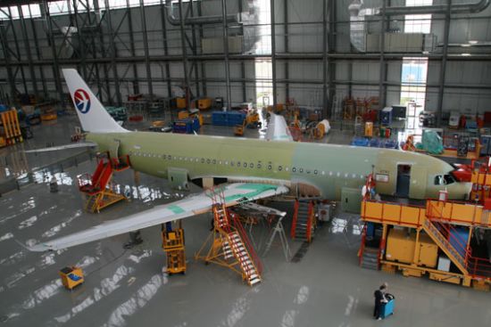 资料图：空客天津总装线