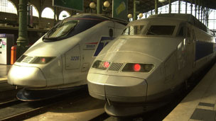 High-speed TGV trains