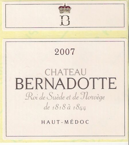 Château Bernadotte - Haut Mdoc-2007-Rouge