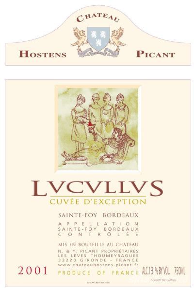 CHATEAU HOSTENS-PICANT CUVEE D'EXCEPTION LUCULLUS 2001