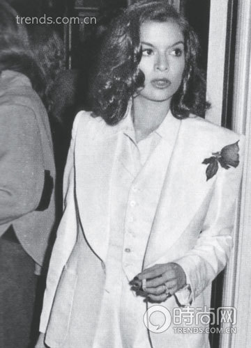 Bianca Jagger in YSL