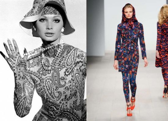 Paisley projection 1960sIssa F/W 12