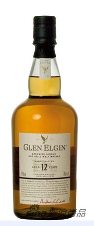 代表威士忌： 格兰-爱琴(Glen Elgin)12年陈酿单一麦芽苏格兰威士忌