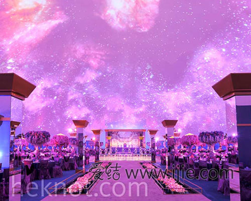 爱结精选:紫色婚礼宴会厅布置