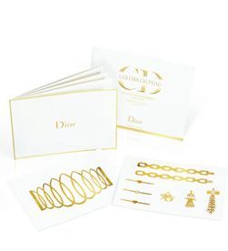 迪奥/dior 金色圆舞圣诞限量纹身贴纸