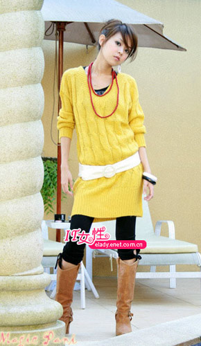 组图:10款针织裙 做甜甜小美人(4)