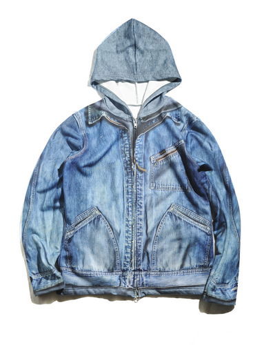 Fake print coverall jacket hoodie($2,890) 