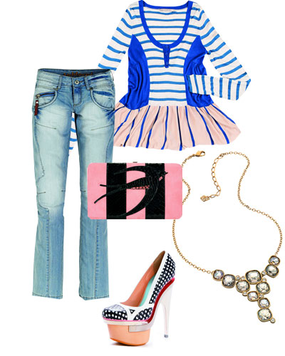 Moulin Blanc cow - boy + des chaussures à talons hauts + longue gaine de largeur vs