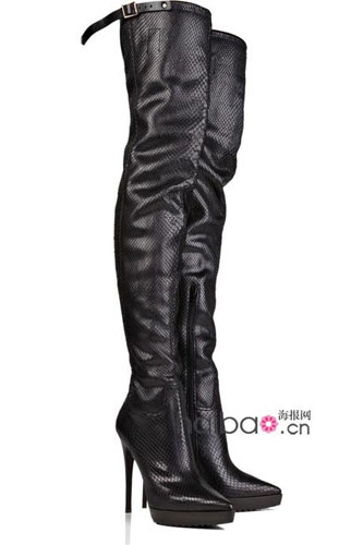 高筒靴保暖也能拉长腿部线条_新浪女性_新浪网