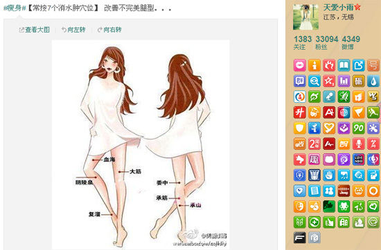 常按7个消水肿穴位 甩掉大粗腿