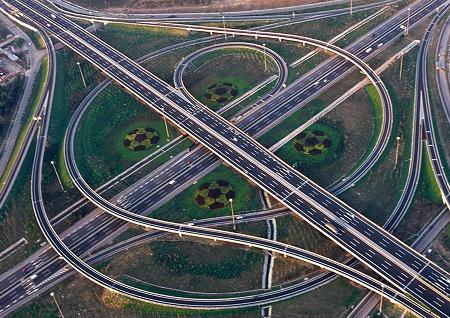 图文:从空中看北京五环路(1)--五方桥