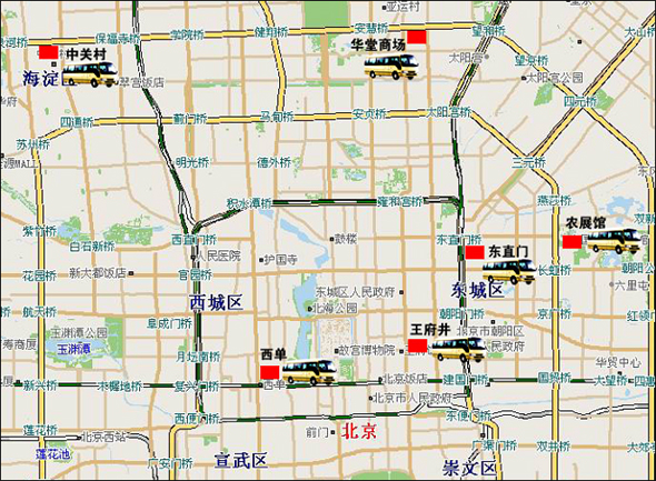 北京车展北京现代11月21-27日免费班车路线图