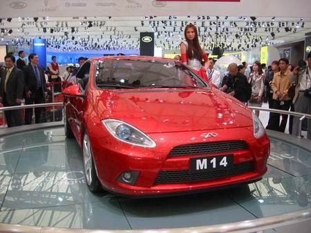 奇瑞m14吉利美人豹:中国第一款自主知识产权的"跑车.
