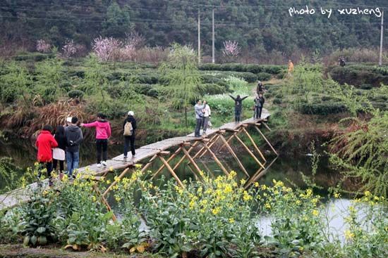 婺源快乐的游人