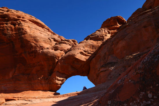 Sky arches, is located beside the delicate arch, like a giant telescope