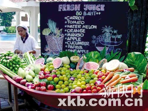 Tropical fruit fresh fruit juice