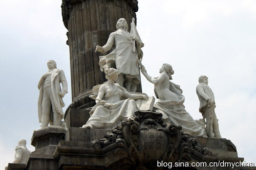 Mexico city of the angel of independence as