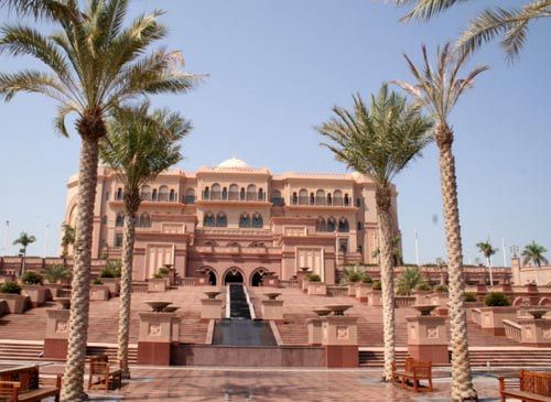 The landmark hotel Emirates Palace