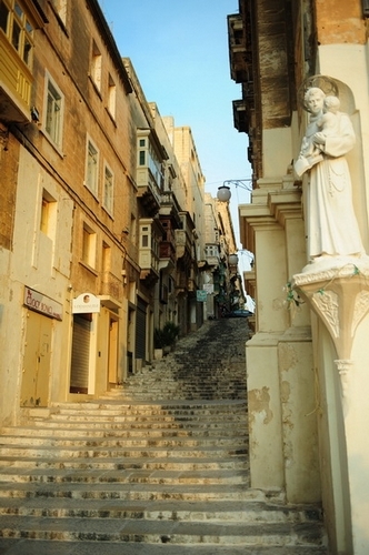 Many ancient stone city of Valletta