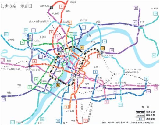武汉轨道交通线网规划揭晓 过江通道将达10条