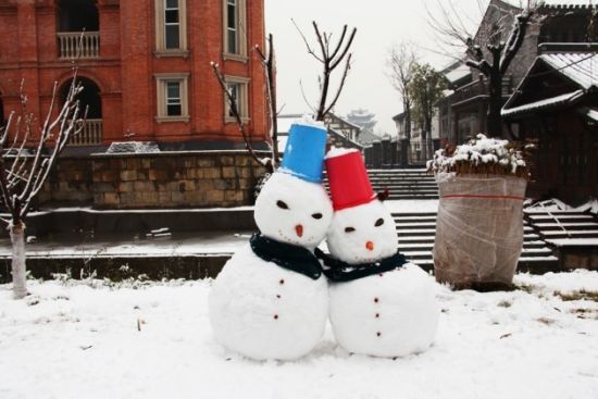 踏雪畅游台儿庄古城 倾听冬日里最美的童话(2