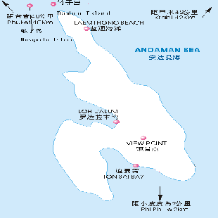 泰国皮皮岛地图介绍