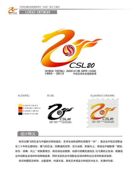 中国职业联赛20年口号及LOGO征集获奖名单