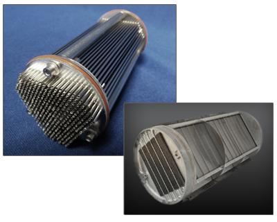 美国Mezzo公司的微型钛管热交换器。