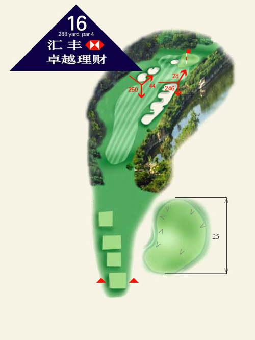 上海佘山國際高爾夫俱樂部第16洞介紹