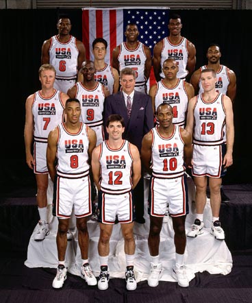 NBA老照片-92年梦之队全家福梦幻阵容被历史尘封