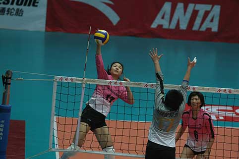 08-09赛季全国女排联赛A组第12轮:天津1比3负