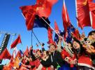 图文-北京奥运圣火在堪培拉传递 现场华人群情激昂