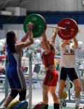 波兰女子举重队备战奥运会