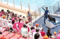 图文-奥运冠军游香港海洋公园 观看海豹表演