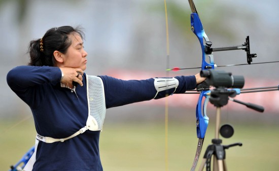 当日,2009年全国射箭冠军赛女子70米个人赛决赛在广西武鸣县举行,山西