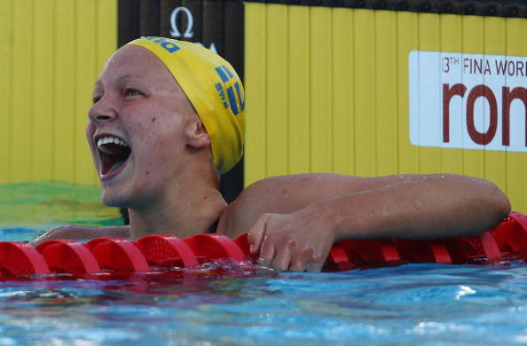 图文-世锦赛女子100米蝶泳决赛 破世界纪录很