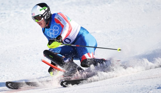 图文-高山滑雪男子超级两项全能 米勒潇洒动作