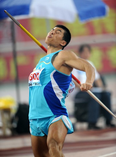 图文-田径全国锦标赛男子标枪 姜星宇夺得亚军