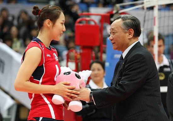 图文-女排世界杯第五轮精彩赛况 韩国黄燕洙获