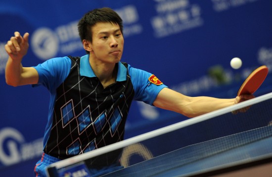 图文-乒乓球全国锦标赛 周雨正手击球