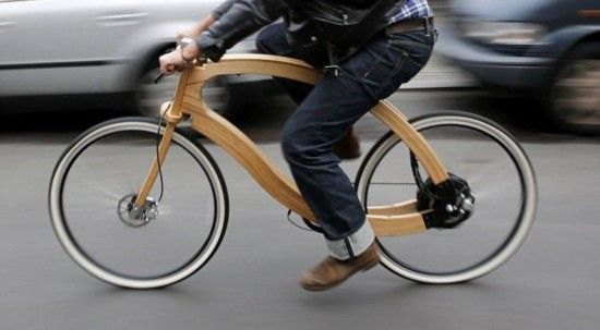 设计师发明木质电动自行车 售价3000欧元_骑