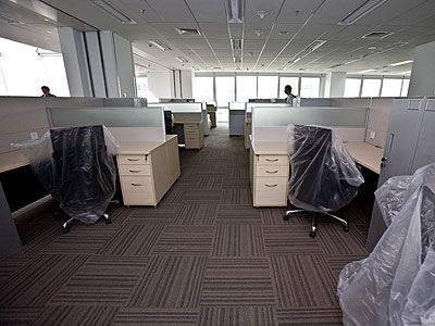 百度员工的新工位(新浪科技配图)