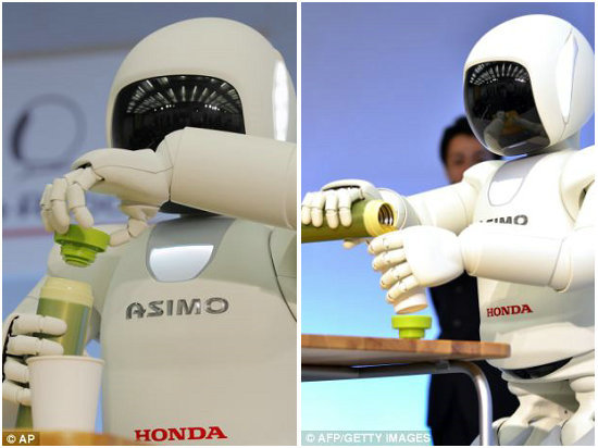 本田阿西莫新型机器人可以打开和关闭福岛第一核电站的阀门