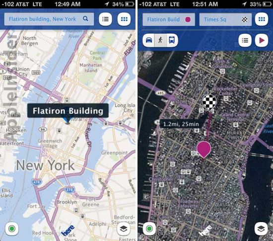 诺基亚火速推出ios地图应用here