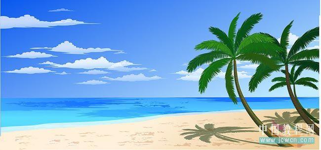 flash鼠绘入门实例:美丽风景画之海滩