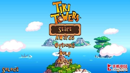 三星i9000趣味遊戲猴子島闖關tiki towers遊戲選項界面