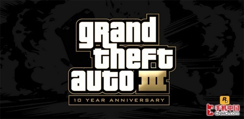 gta iii游戏logo手机虚拟摇杆的游戏很多,而刚刚出品的gta iii十周年